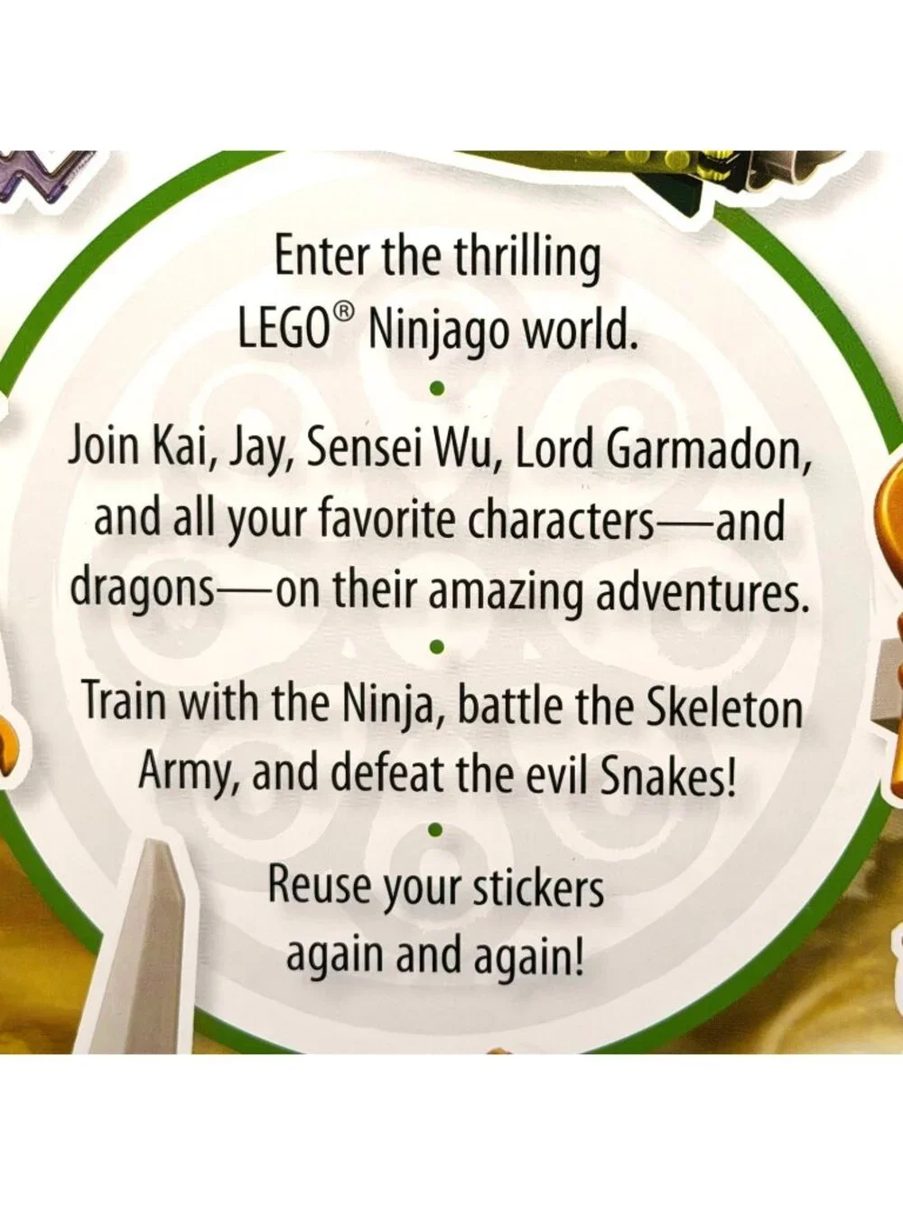 LEGO Ninjago Ultimate 1000 Reusable Sticker Collection Book DK 2012 Partial Used